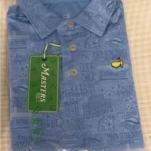 Masters Blue Print Shirt  kids 3t
